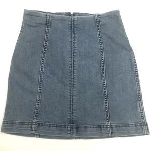 Free People Jean Mini Skirt Sz 0